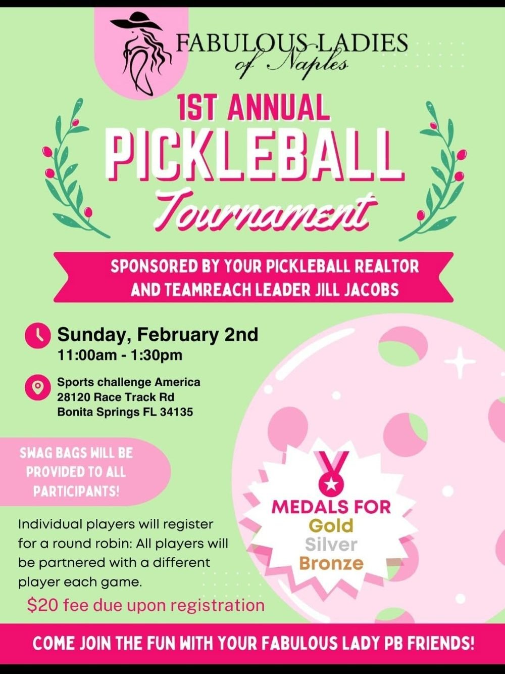 1st Annual Fabulous Ladies of Naples Pickleball Tournament